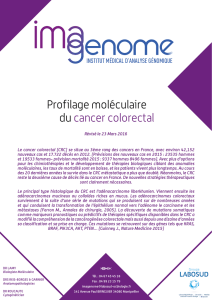 Profilage moléculaire du cancer colorectal