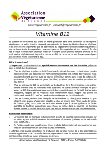 Vitamine B12 - Association Végétarienne de France
