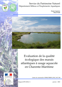 Evaluation de la qualité écologique des marais atlantiques à usage
