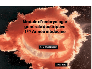 Diapo de module d`embryologie 1ere année