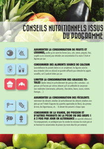 conseils nutritionnels issus des objectif du Programme national nut