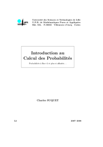 Cours d`Introduction au Calcul des Probabilités