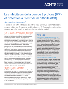 Les inhibiteurs de la pompe à protons (IPP) et l`infection à