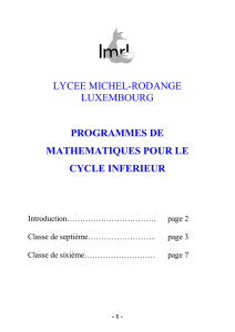 LYCEE MICHEL-RODANGE LUXEMBOURG PROGRAMMES DE