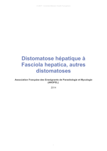Distomatose hépatique à Fasciola hepatica, autres distomatoses