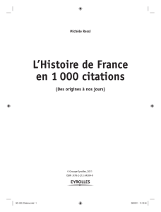 L`Histoire de France en 1 000 citations