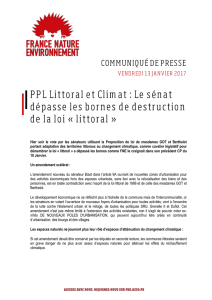 PPL Littoral et Climat : Le sénat dépasse les bornes de destruction