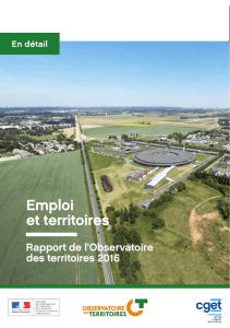 Emploi et territoires - L`Observatoire des Territoires