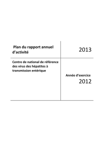 Rapport 2012 - Centre National de Référence VHA VHE