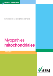 Myopathies mitochondriales - délégation de corse du sud
