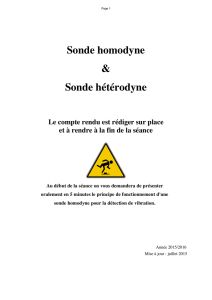Sonde hétérodyne et homodyne