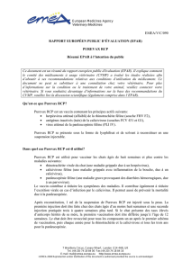 PUREVAX RCP Résumé EPAR à l`intention du public Ce document es