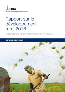 Rapport sur le développement rural 2016