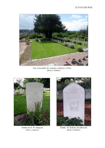 LE PAYS DE POIX Vue d`ensemble du cimetière militaire à Poix
