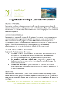Stage Marche Nordique Conscience Corporelle