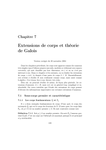 Extensions de corps et théorie de Galois - IMJ-PRG