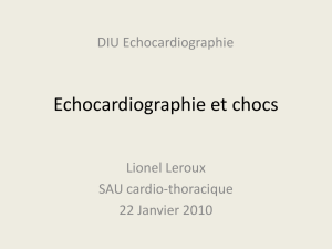 Echocardiographie et chocs