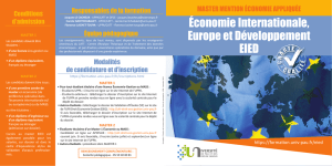Économie Internationale, Europe et Développement EIED