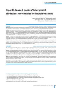 Capacité d`accueil, qualité d`hébergement et infections