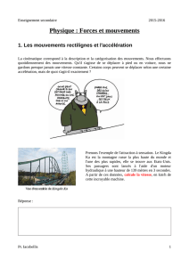Physique : Forces et mouvements