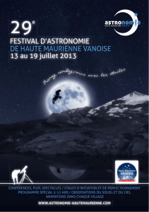 Festival d`astronomie de Haute maurienne vanoise 13 au 19