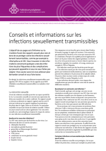 Conseils et informations sur les infections sexuellement transmissibles