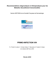 primo-infection vih - Société Française de Dermatologie