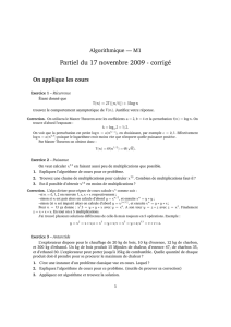 Partiel du 17 novembre 2009 - corrigé