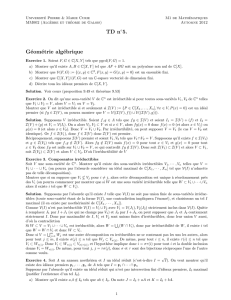 TD n 5. Géométrie algébrique - IMJ-PRG