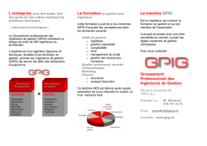 Le membre GPIG Groupement Professionnel des Ingénieurs de