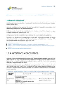 Risques de cancer suite infection, virus, bactérie, parasite | Cancer