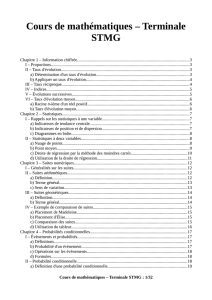 Cours de mathématiques – Terminale STMG