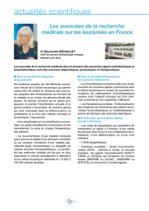 Les avancées de la recherche médicale sur les leucémies en France