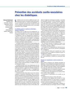 Prévention des accidents cardio-vasculaires chez les diabétiques