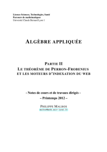 ALGÈBRE APPLIQUÉE