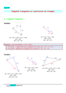 Inégalité triangulaire et construction de triangles