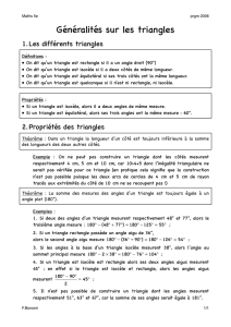 Généralités sur les triangles