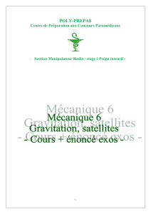 Champ de gravitation - Satellites - Poly