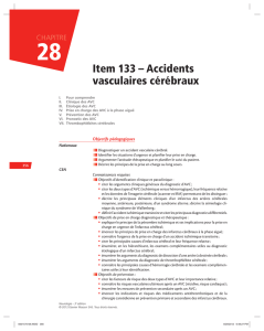 Item 133 – Accidents vasculaires cérébraux