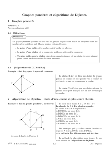 Graphes pondérés et algorithme de Dijkstra