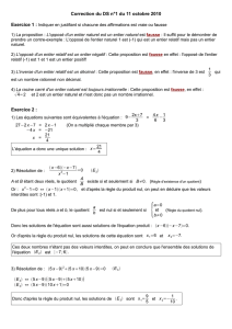 Correction du DS n°1 du 11 octobre 2010 Exercice 2