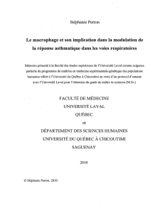 Le macrophage et son implication dans la modulation de la réponse