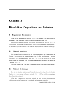 Chapitre 2 Résolution d`équations non linéaires