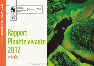 Rapport Planète vivante 2012