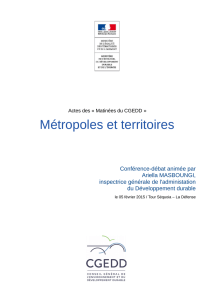 Métropoles et territoires