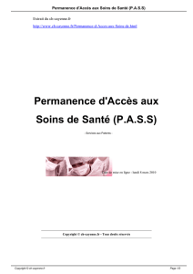 Permanence d`Accès aux Soins de Santé (PASS)