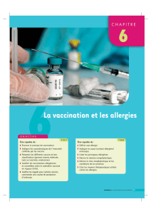 La vaccination et les allergies