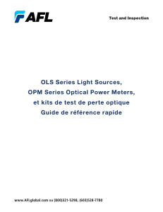 OLS Series Light Sources, OPM Series Optical Power Meters
