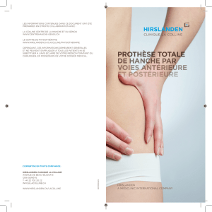 Brochure prothèse totale de la hanche