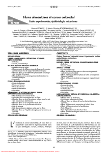 Fibres alimentaires et cancer colorectal